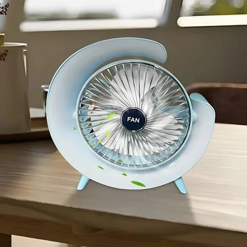 VENTILADOR DE MESA  CON LUZ RGB