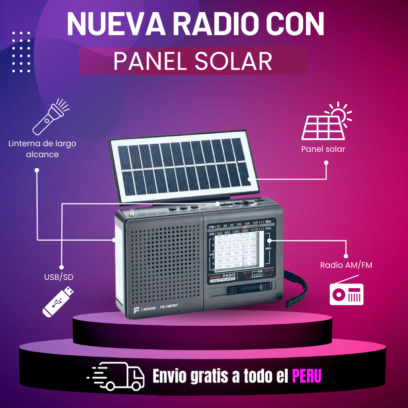 Nueva Radio con Panel Solar | RadioMax