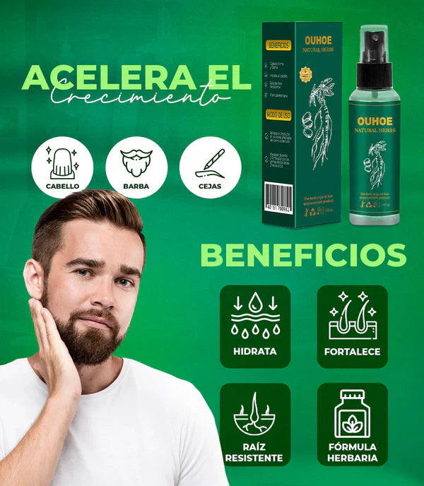 ¡Repara, fortalece y acelera el crecimiento de cabello, barba y cejas!