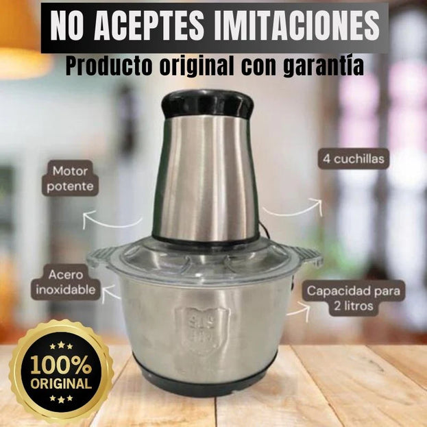 Multiprocesador™ eléctrico de alimentos en acero inoxidable 2L