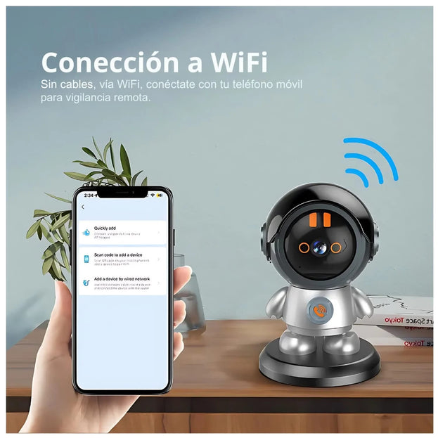 Mini Camara Espia de Seguridad Robot con Sensor Movimiento Vigilancia