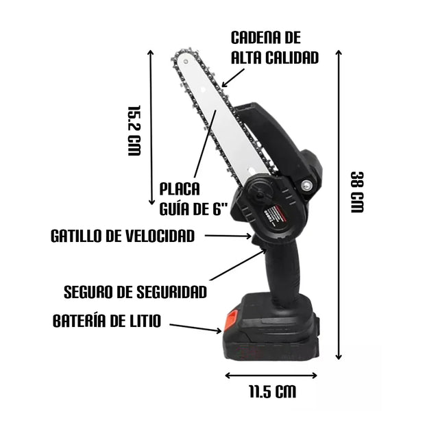 Mini motosierra podadora eléctrica 48W - MiniCortaMax [Incluye batería]